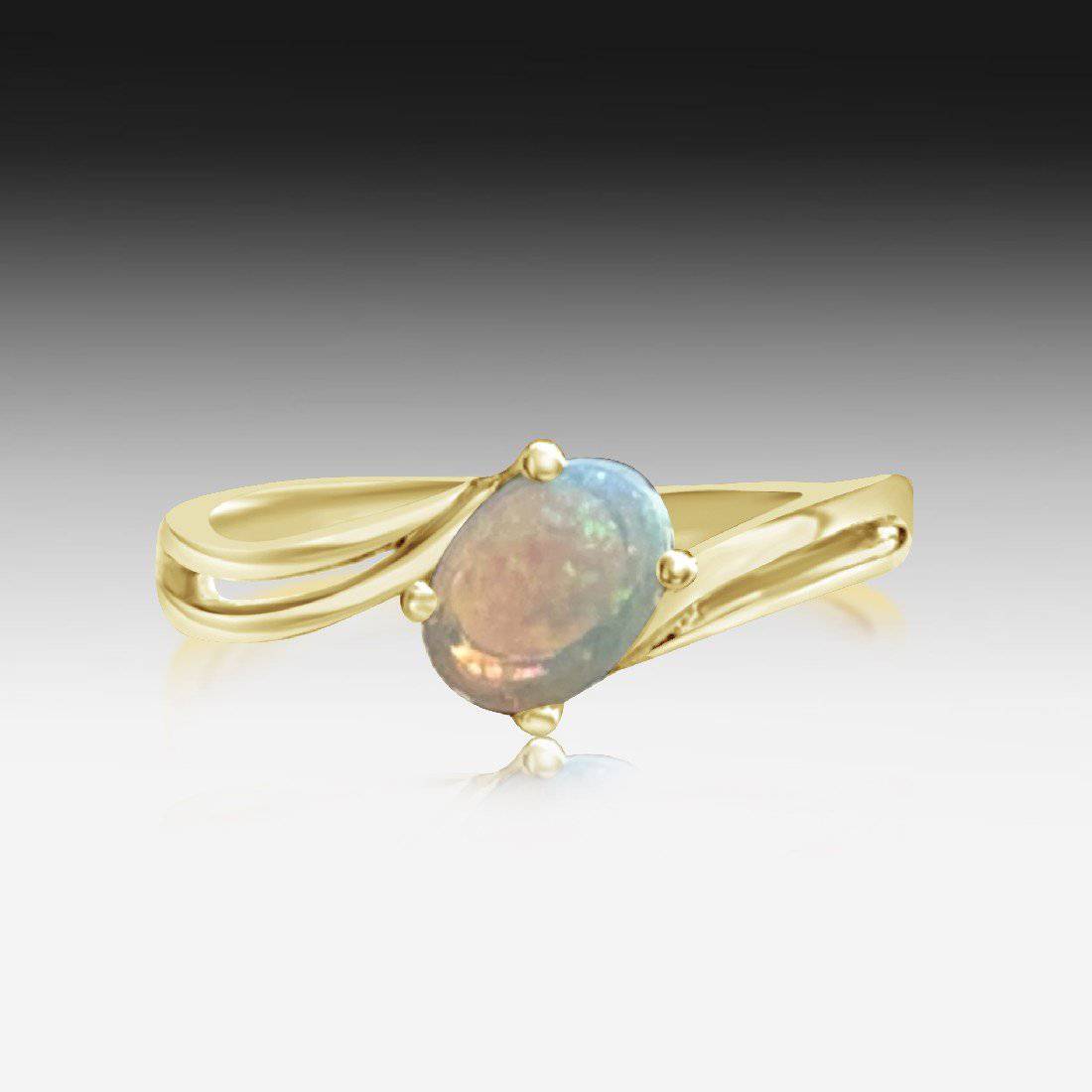 14kt Yellow Gold Opal ring - Masterpiece Jewellery Opal & Gems Sydney Australia | Online Shop