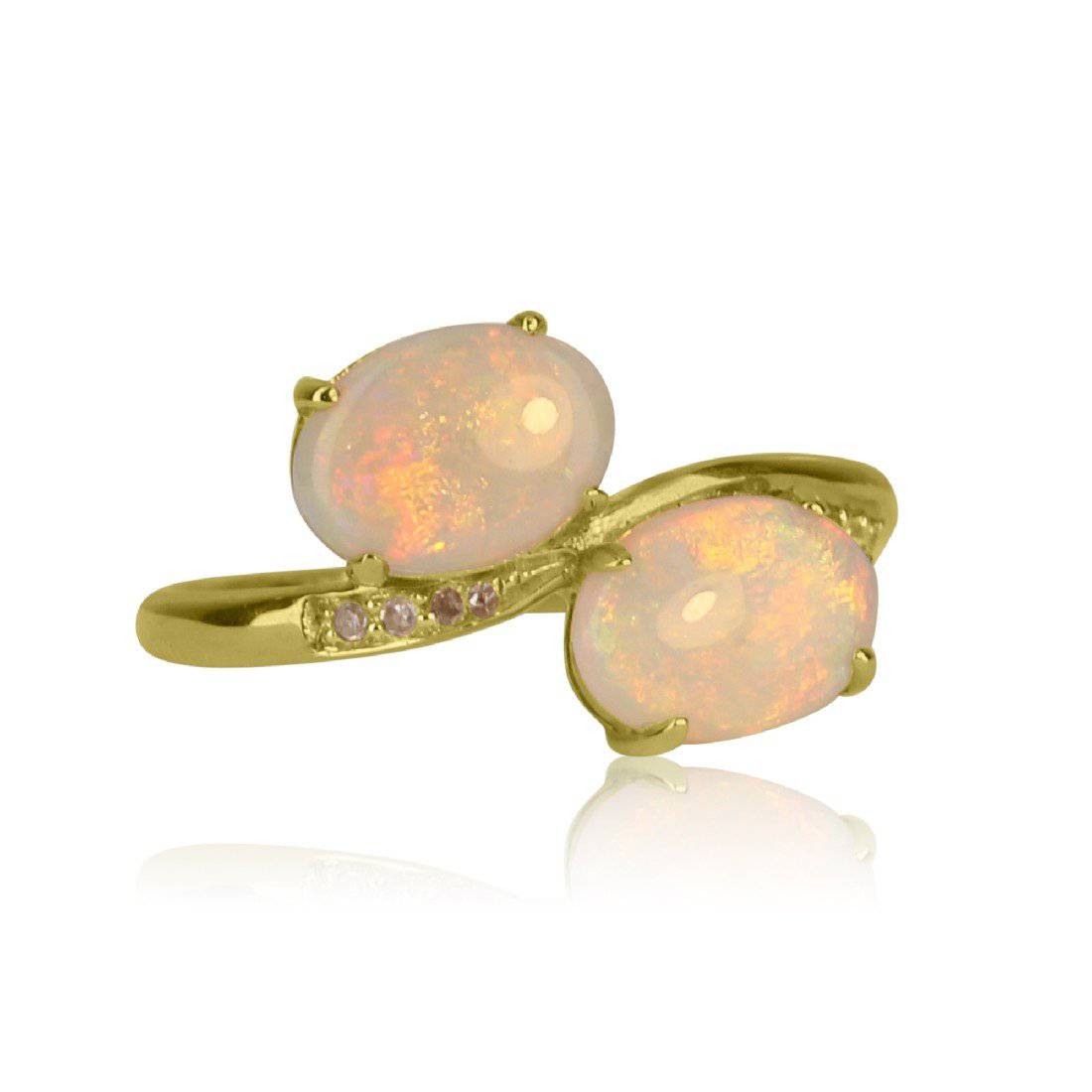 14kt Yellow Gold Opal ring - Masterpiece Jewellery Opal & Gems Sydney Australia | Online Shop