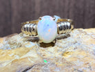 14kt Yellow Gold White Opal solitaire ring - Masterpiece Jewellery Opal & Gems Sydney Australia | Online Shop