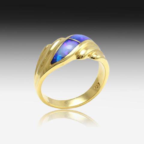 18kt Gold Inlay Opal ring - Masterpiece Jewellery Opal & Gems Sydney Australia | Online Shop