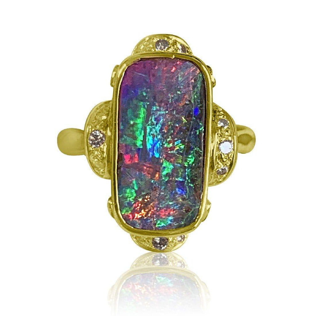 18KT RING BOULDER OPAL - Masterpiece Jewellery Opal & Gems Sydney Australia | Online Shop