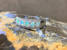 18kt White Gold 3 row eternity Opal and diamond ring - Masterpiece Jewellery Opal & Gems Sydney Australia | Online Shop