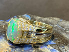 18kt Yellow and White Gold Black Crystal and Diamond ring - Masterpiece Jewellery Opal & Gems Sydney Australia | Online Shop