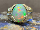 18kt Yellow and White Gold Black Crystal and Diamond ring - Masterpiece Jewellery Opal & Gems Sydney Australia | Online Shop