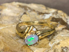 18kt Yellow Gold Black Opal and diamond ring - Masterpiece Jewellery Opal & Gems Sydney Australia | Online Shop