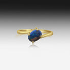 18kt Yellow Gold Black Opal ring - Masterpiece Jewellery Opal & Gems Sydney Australia | Online Shop