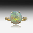 18KT YELLOW GOLD BLACK OPAL RING - Masterpiece Jewellery Opal & Gems Sydney Australia | Online Shop