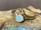 18kt Yellow Gold Black Opal ring - Masterpiece Jewellery Opal & Gems Sydney Australia | Online Shop