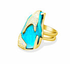 18kt Yellow Gold Boulder Opal diamond ring - Masterpiece Jewellery Opal & Gems Sydney Australia | Online Shop
