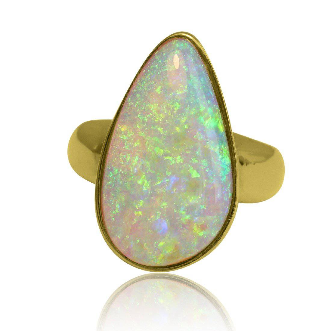 18kt Yellow Gold Boulder Opal ring - Masterpiece Jewellery Opal & Gems Sydney Australia | Online Shop