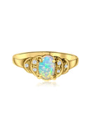 18kt Yellow Gold Crystal Opal and Diamond ring - Masterpiece Jewellery Opal & Gems Sydney Australia | Online Shop