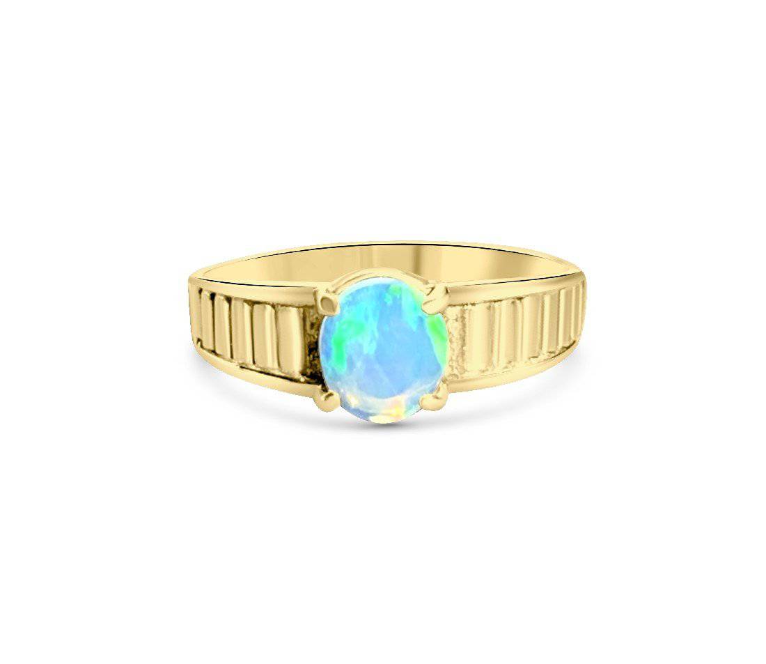 18kt Yellow Gold Crystal Opal ring - Masterpiece Jewellery Opal & Gems Sydney Australia | Online Shop