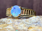 18kt Yellow Gold Crystal Opal ring - Masterpiece Jewellery Opal & Gems Sydney Australia | Online Shop