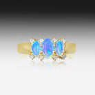 18kt Yellow Gold Opal & Diamond ring - Masterpiece Jewellery Opal & Gems Sydney Australia | Online Shop