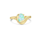18kt Yellow Gold Opal solitaire ring - Masterpiece Jewellery Opal & Gems Sydney Australia | Online Shop
