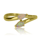 18kt Yellow Gold Opal split ring - Masterpiece Jewellery Opal & Gems Sydney Australia | Online Shop