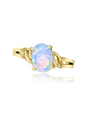 18kt Yellow Gold Solitaire Opal ring - Masterpiece Jewellery Opal & Gems Sydney Australia | Online Shop