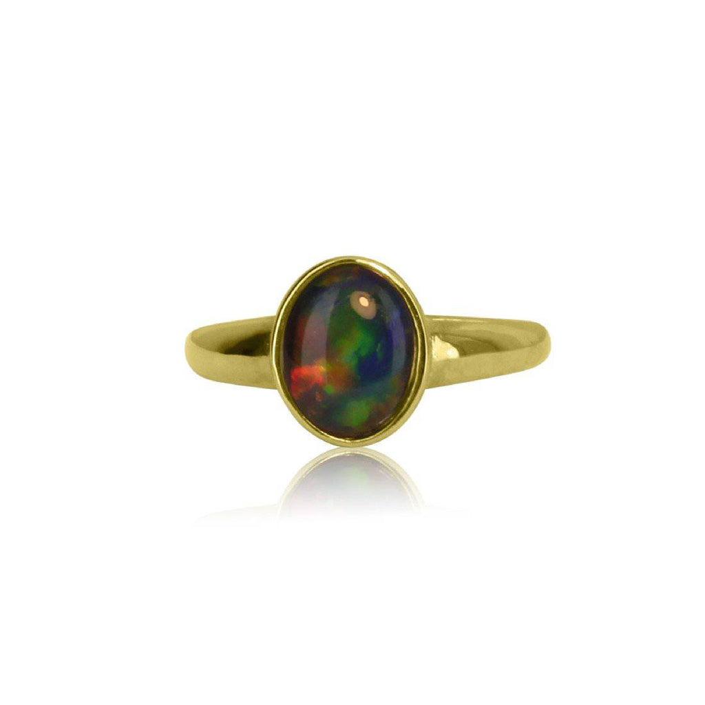9kt Yellow Gold Triplet Opal ring - Masterpiece Jewellery Opal & Gems Sydney Australia | Online Shop
