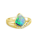 18kt Boulder Opal and Diamond ring - Masterpiece Jewellery Opal & Gems Sydney Australia | Online Shop