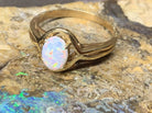 One 18kt Yellow Gold Opal solitaire ring - Masterpiece Jewellery Opal & Gems Sydney Australia | Online Shop