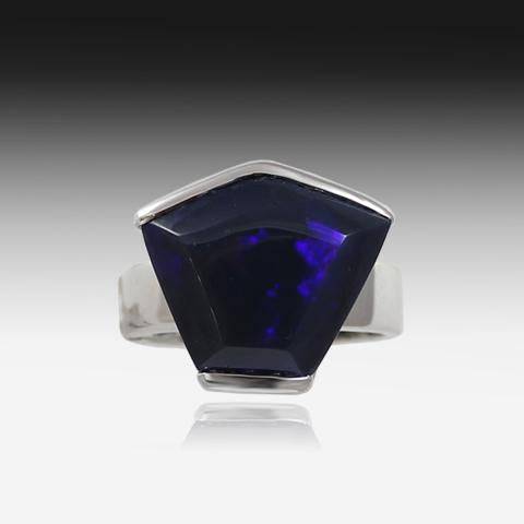 STERLING SILVER BLACK OPAL RING - Masterpiece Jewellery Opal & Gems Sydney Australia | Online Shop
