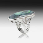 Sterling Silver Black Opal ring - Masterpiece Jewellery Opal & Gems Sydney Australia | Online Shop