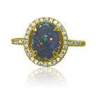 STERLING SILVER GOLD PLATED OPAL RING - Masterpiece Jewellery Opal & Gems Sydney Australia | Online Shop
