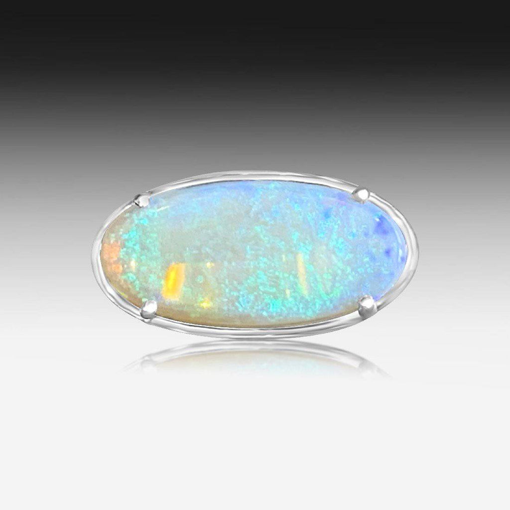 Sterling Silver Light Opal ring - Masterpiece Jewellery Opal & Gems Sydney Australia | Online Shop
