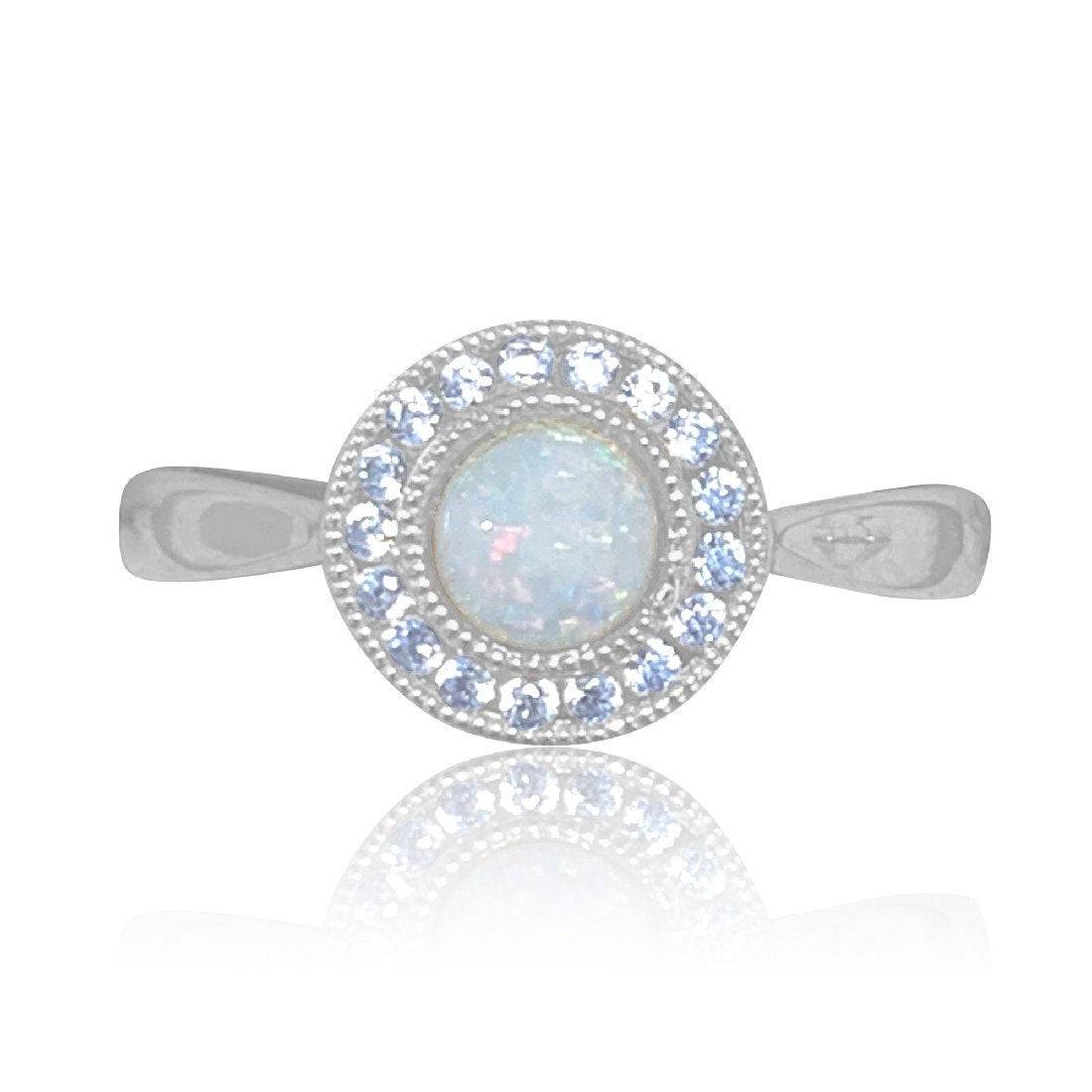 Sterling Silver Opal ring - Masterpiece Jewellery Opal & Gems Sydney Australia | Online Shop