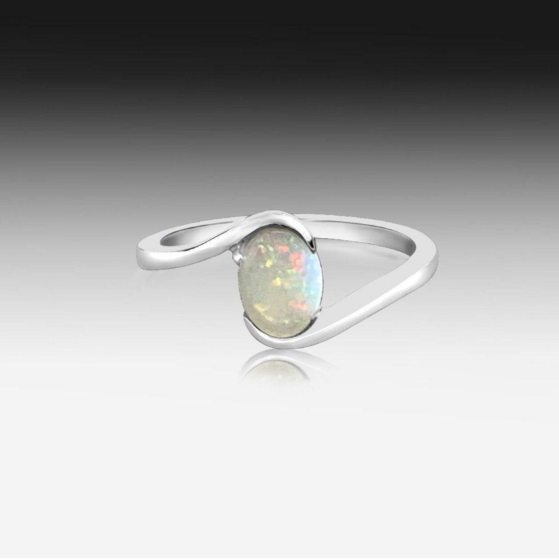 Sterling Silver Opal ring - Masterpiece Jewellery Opal & Gems Sydney Australia | Online Shop