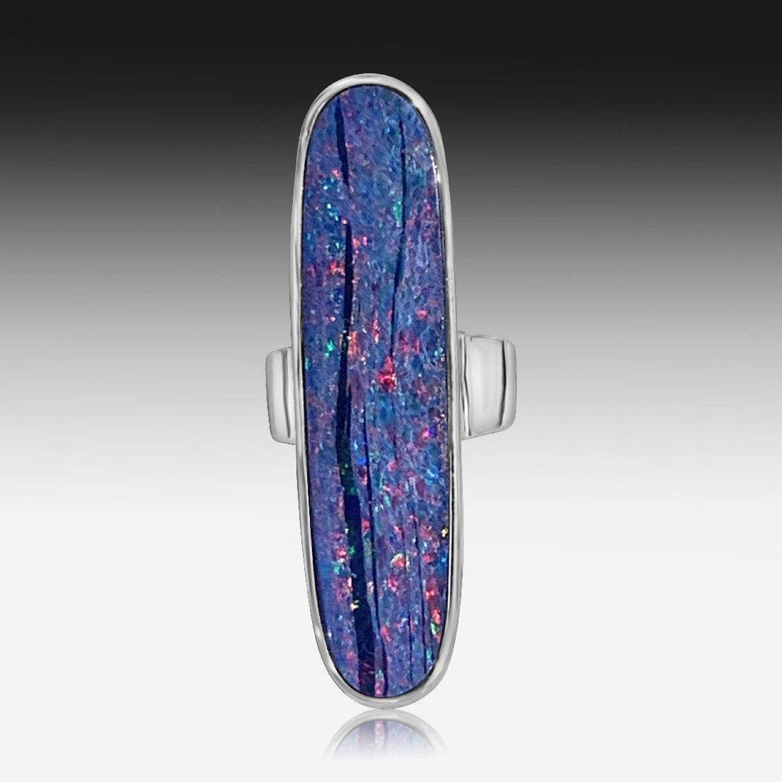 Sterling Silver Opal ring - Masterpiece Jewellery Opal & Gems Sydney Australia | Online Shop