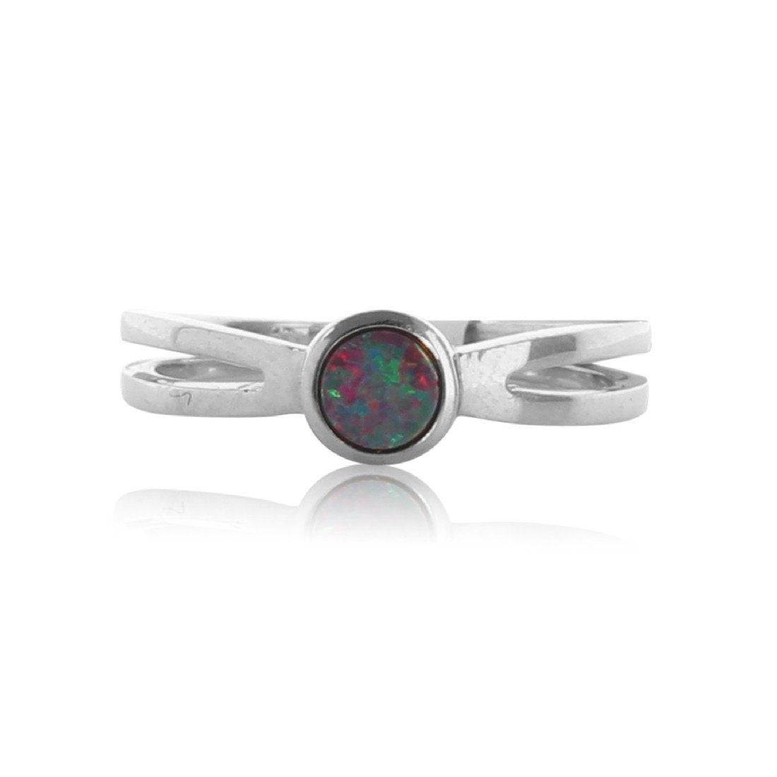 Sterling Silver Opal ring - Masterpiece Jewellery Opal & Gems Sydney Australia | Online Shop