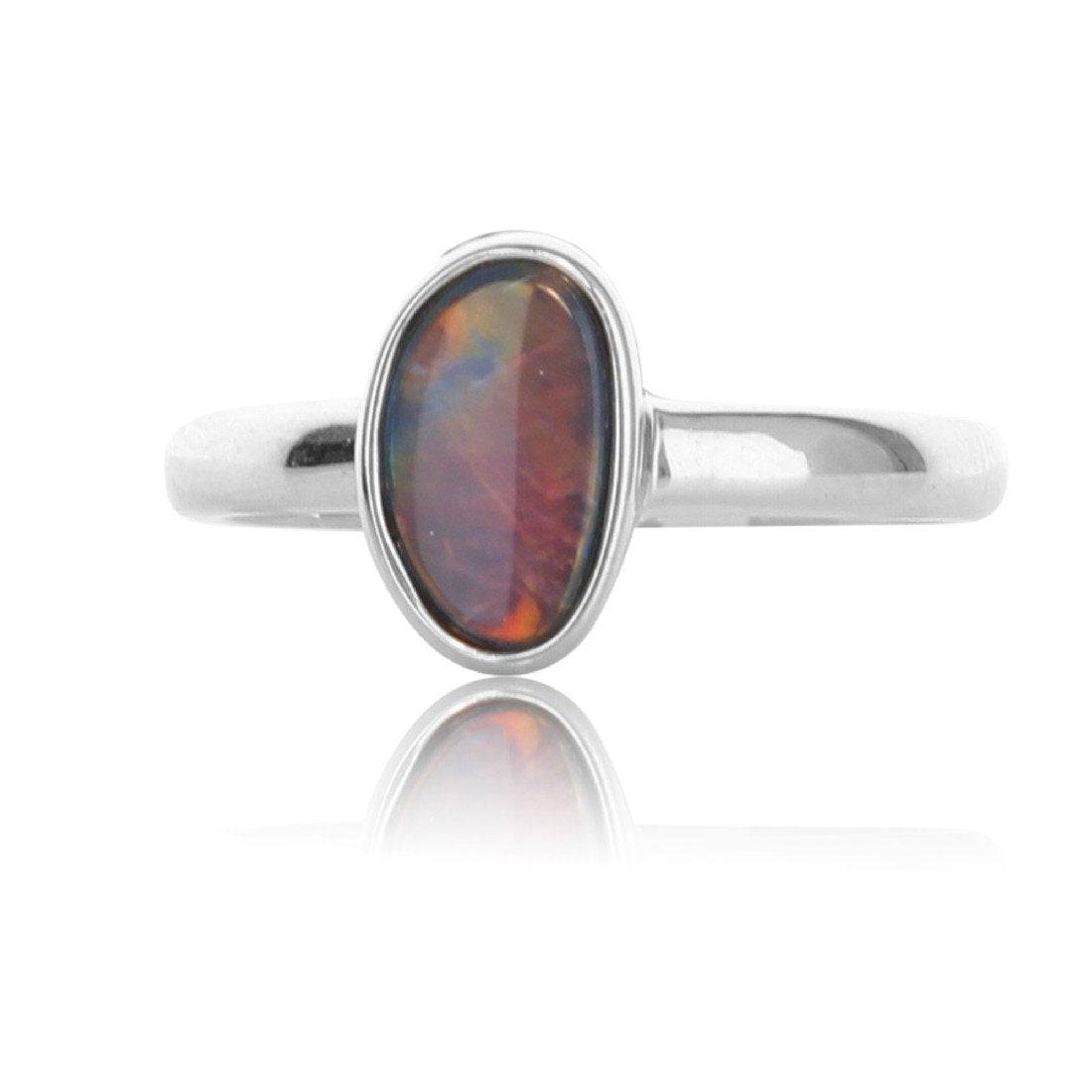 Sterling Silver Opal ring - Masterpiece Jewellery Opal & Gems Sydney Australia | Online Shop