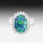 Sterling Silver Opal Triplet cluster ring - Masterpiece Jewellery Opal & Gems Sydney Australia | Online Shop