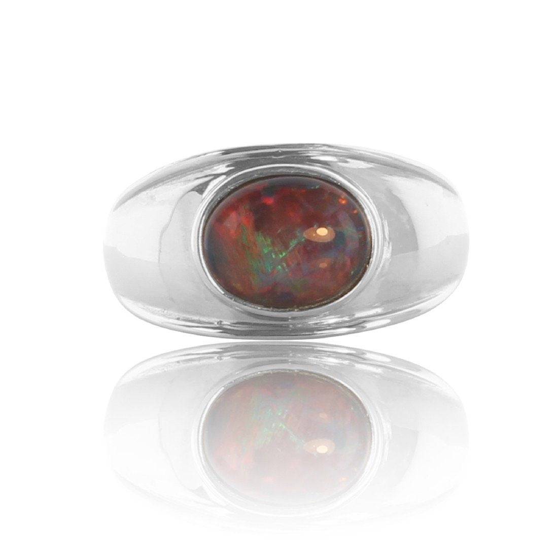 Sterling Silver Opal triplet ring - Masterpiece Jewellery Opal & Gems Sydney Australia | Online Shop