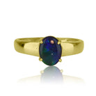 Sterling Silver Solitaire 9x7mm Triplet Opal ring - Masterpiece Jewellery Opal & Gems Sydney Australia | Online Shop