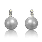 18kt White Gold 11mm South Sea Pearl and Diamond earrings - Masterpiece Jewellery Opal & Gems Sydney Australia | Online Shop