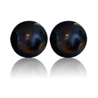 18kt White Gold Black Pearl 14mm studs - Masterpiece Jewellery Opal & Gems Sydney Australia | Online Shop