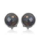 9kt White Gold Mabe Blue Pearl earring studs - Masterpiece Jewellery Opal & Gems Sydney Australia | Online Shop