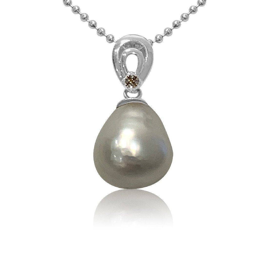18kt Rose Gold South Sea Pearl and Diamond pendant - Masterpiece Jewellery Opal & Gems Sydney Australia | Online Shop