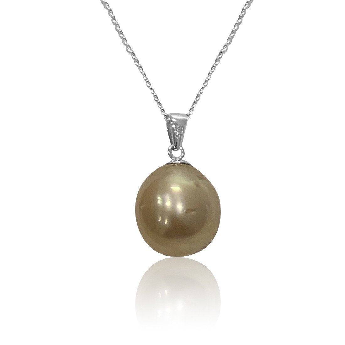 9kt White Gold South Sea Pendant - Masterpiece Jewellery Opal & Gems Sydney Australia | Online Shop