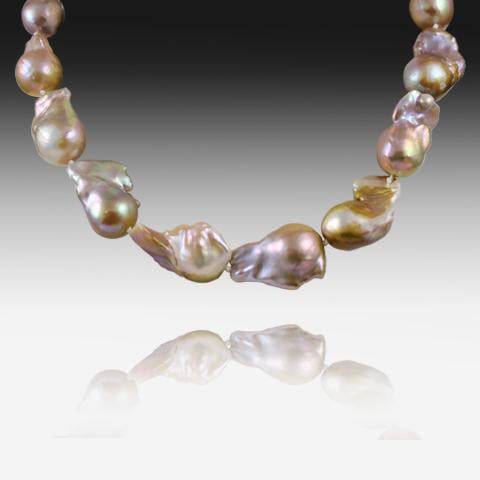 BAROQUE FRESH WATER PINK PEARL STRAND - Masterpiece Jewellery Opal & Gems Sydney Australia | Online Shop
