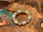 14kt Yellow Gold Circle of Life Opal and Sapphire pendant - Masterpiece Jewellery Opal & Gems Sydney Australia | Online Shop