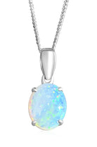 9kt White Gold Opal pendant 2 - Masterpiece Jewellery Opal & Gems Sydney Australia | Online Shop