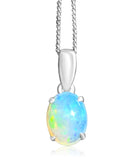 9kt White Gold Opal pendant - Masterpiece Jewellery Opal & Gems Sydney Australia | Online Shop