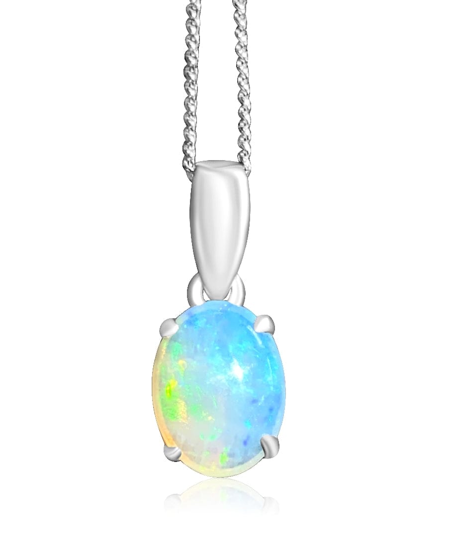9kt White Gold Opal pendant - Masterpiece Jewellery Opal & Gems Sydney Australia | Online Shop