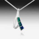 S/S opal inlay - Masterpiece Jewellery Opal & Gems Sydney Australia | Online Shop