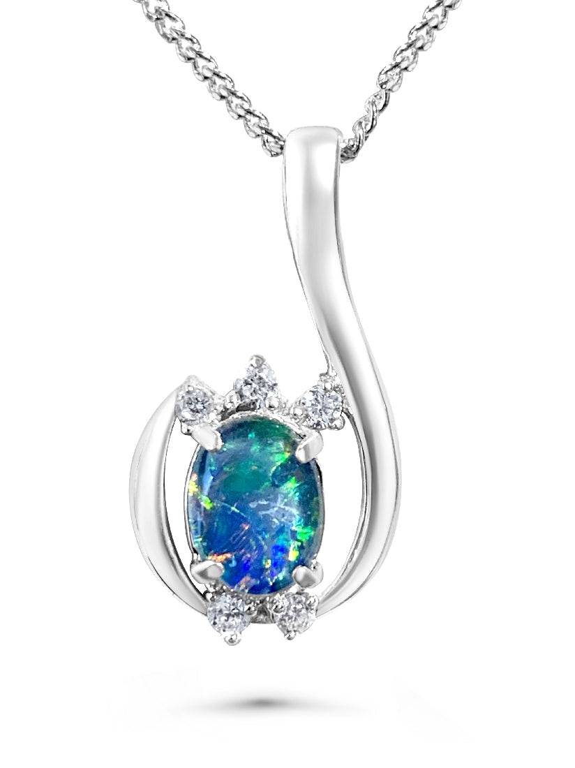 Sterling Sliver Opal triplet Pendant - Masterpiece Jewellery Opal & Gems Sydney Australia | Online Shop
