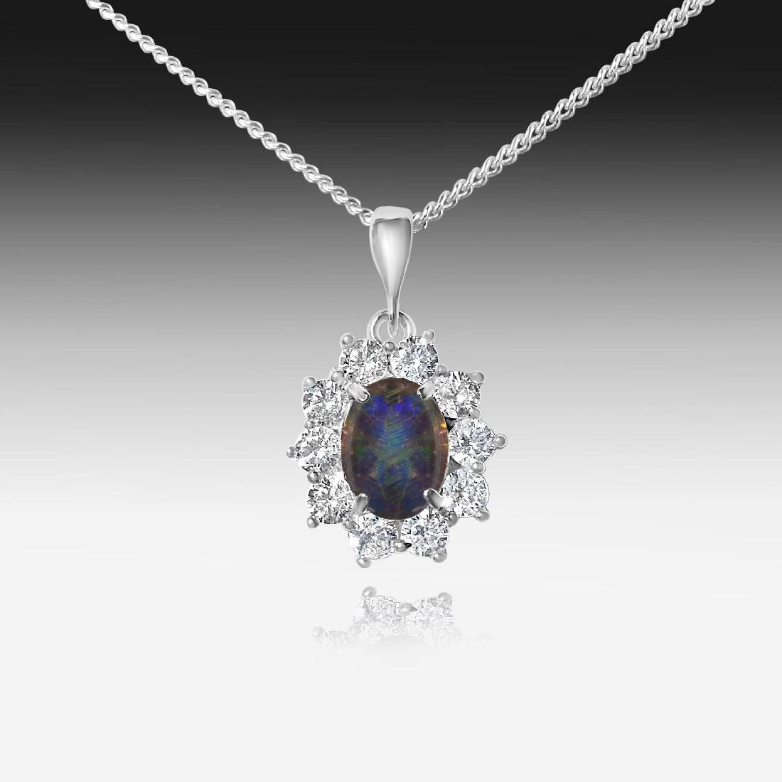 Sterling Sliver Opal triplet Pendant - Masterpiece Jewellery Opal & Gems Sydney Australia | Online Shop