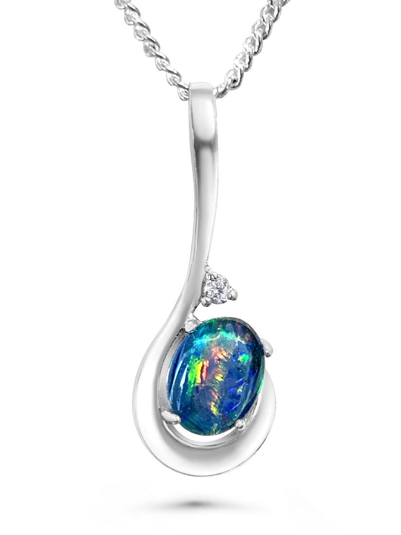 Sterling Sliver Opal triplet Pendant - Masterpiece Jewellery Opal & Gems Sydney Australia | Online Shop